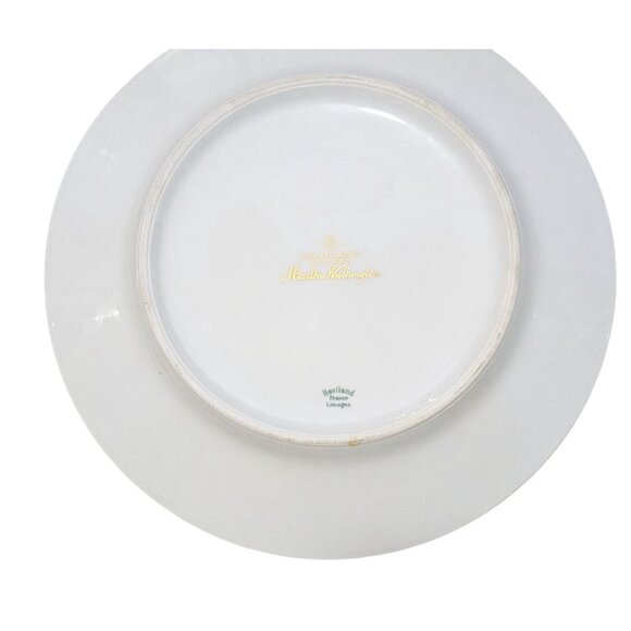 Martha Washington Haviland Salad Plate Gold Starburst St names in Green Rings Li - Picture 13 of 14